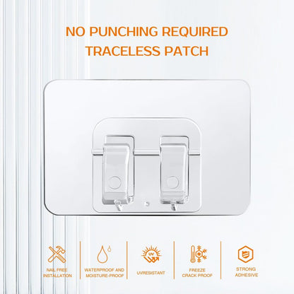 Gripalix Outdoor String Lights Hooks 90Pcs Christmas Light Clips for Outside Clear Cable Clips Heavy Duty Adhesive Wall Hooks for Roof Gutters Transparent Lamps Hanger Waterproof Wire Holder