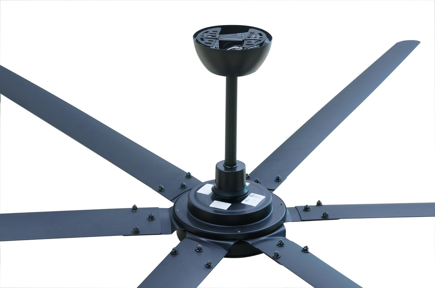iLiving 102-Inch, 6 Blades BLDC Big Ceiling Fan, High Volume Low Speed Outdoor Fan with Powerful Brushless DC Motor Reversible Industrial Commercial and Residential, 12018 CFM at 90 RPM with IR Remote