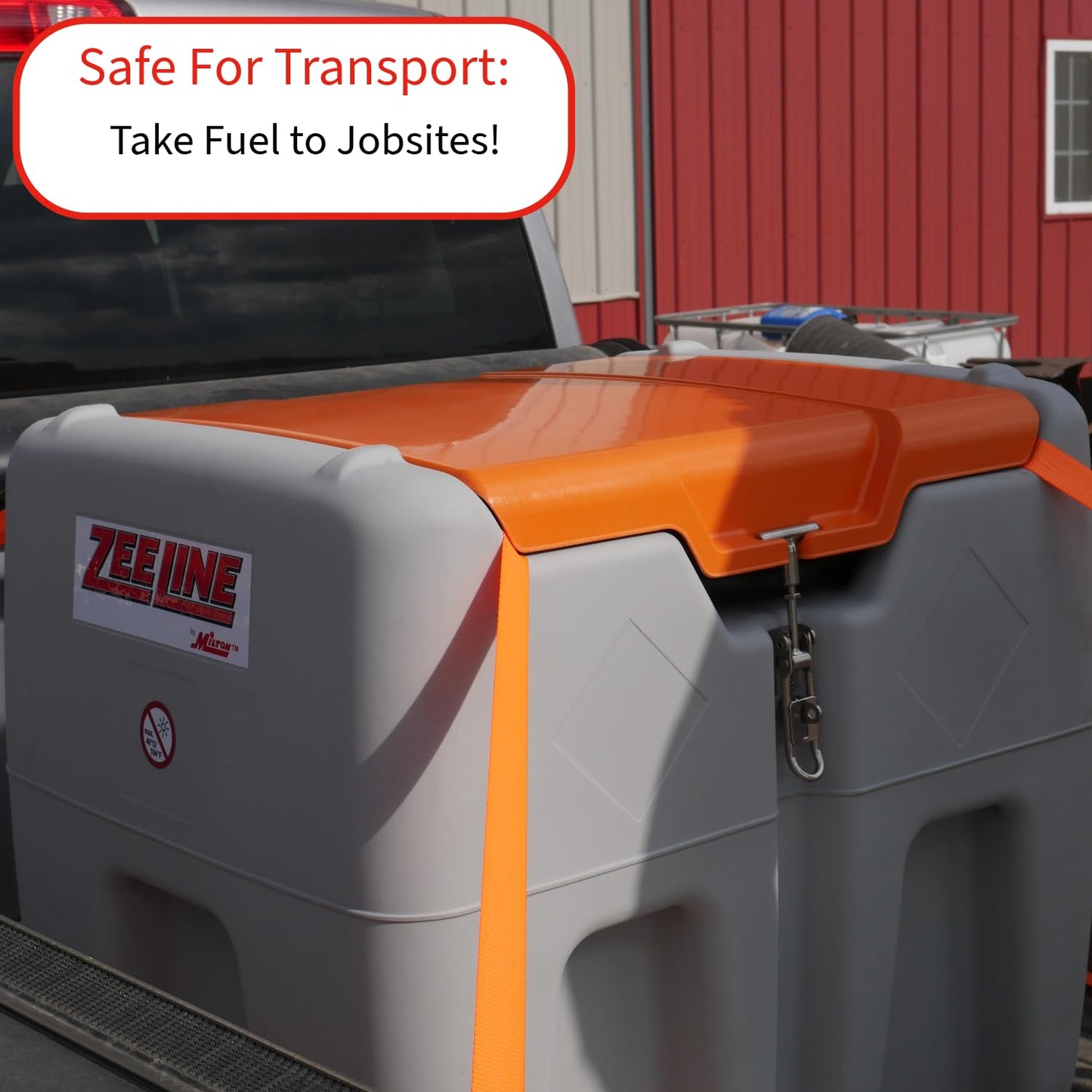 ZEELINE BY MILTON Portable Diesel Tank, 116-Gallon Capacity, Diesel Fueling Station with 12V Electric Transfer Pump