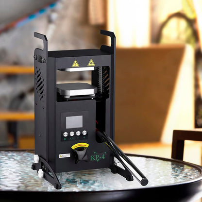 4T Hydraulic Heat Press Machine with Dual Heating Plates 4x4 Inches and Precise Digital Temperature Control LCD Screen for Homeuse Portable Manual Heat Pressing Machine