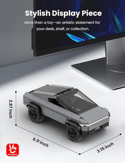 Cyber Themed Off-Road Truck Toy Building Kit Futuristic Armored Pickup Model Sci-Fi Brick Set for Collectors &amp Kids 6+