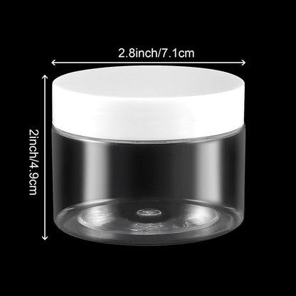 ZOENHOU 46 PCS 4 OZ Clear Slime Containers with White Lids, Food-Grade Plastic Storage Containers, BPA-Free, Wide-mouthed Plastic Jars for Beauty Products, Kitchen Household Food Storage
