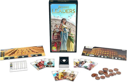 Asmodee 7 Wonders Leaders Board Game EXPANSION - Unleash the Power of Exceptional Leaders Civilization Strategy Game for Kids and Adults Ages 10+ 3-7 Players 40 Min Playtime