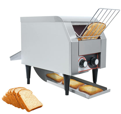 NJTFHU Commercial Toaster Conveyor 150slices/Hour,Stainless Steel Conveyor Toaster for Bun Bagel Bread Heavy Duty with 7 Speed Control/3 Toaster Mode Speed Control/3 Toaster Mode
