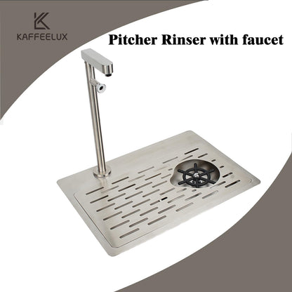 Double headed glass cleaner with faucet, stainless steel glass dishwasher for kitchen sink, bottle dishwashing cup cleaner, sink accessory for home bar faucet (KF78)