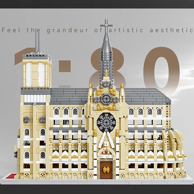 Micro Mini Notre Dame Cathedral Building Block Set Famous Architecture 2908 Pieces Gifts for Kids and Adults