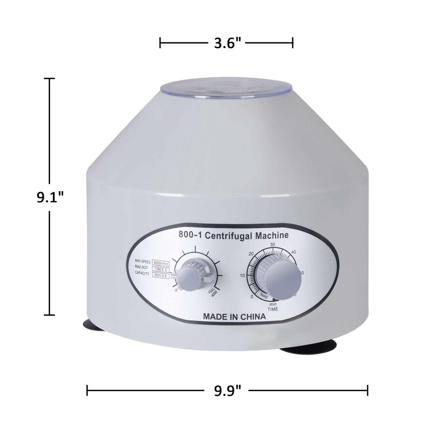 SUPER DEAL Electric Lab Centrifuge Machine, 4000 RPM, 20 ml x 6 Capacity, Precise Timer and Speed Control, 110V - Ideal for Medical and Laboratory Use