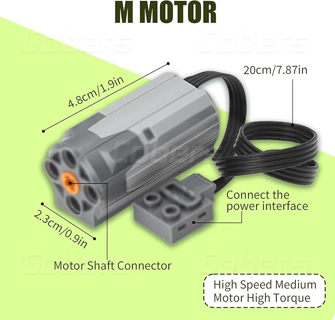 44Pcs Power-Function Kits Set M/L/XL Servo-Train-Motor-Set Compatible with Major Brand Technic-Parts Pieces IR Receiver Adjustable Speed Remote-Control AA/AAA Battery Box Light Switch