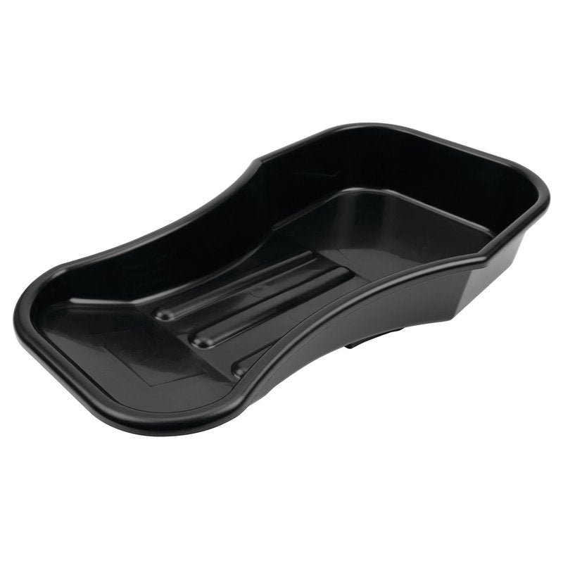 Performance Tool W4073 Heavy Duty 2.8 Quart Oil Drain Pan with Splash Guard and Tapered Spout for Lawn Equipment and Motorcycles