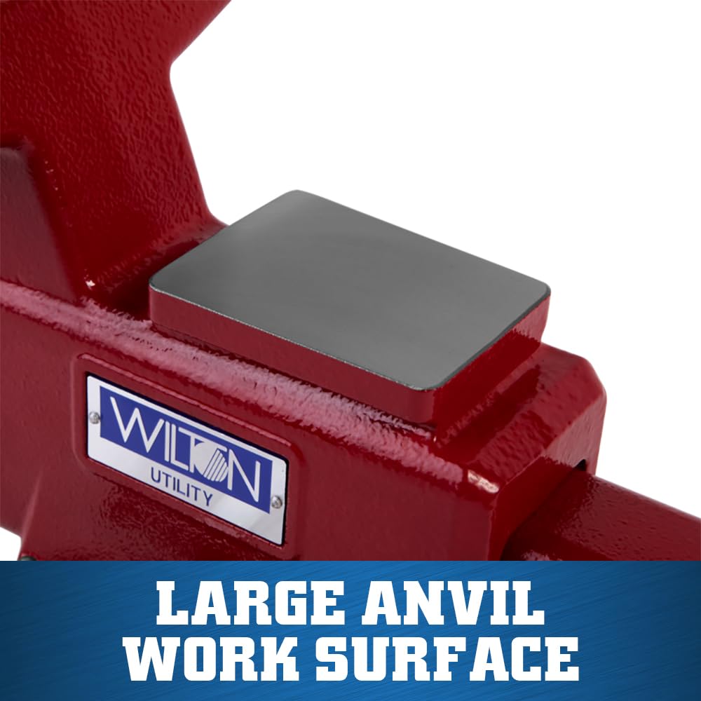 Wilton Utility Bench Vise, 6-1/2” Jaw Width, 6" Jaw Opening, 4" Throat (Model 676U)
