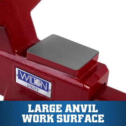 Wilton Utility Bench Vise, 6-1/2” Jaw Width, 6" Jaw Opening, 4" Throat (Model 676U)