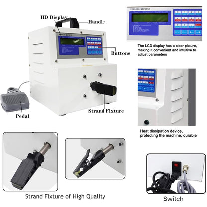 INTBUYING 110 V Twist Tie Machine High-speed Cable Twisting Machine Automatic Wire Twister