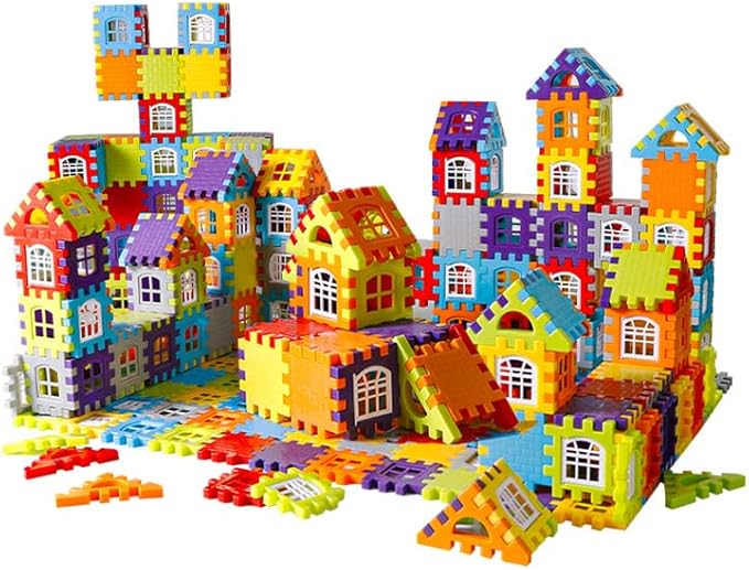 Building Blocks Set 210 Pieces - STEM Educational Learning Toys for Kids Ages 3-8 Creative Construction Preschool Toys for Boys Girls Safe Plastic Building Set with Storage Box