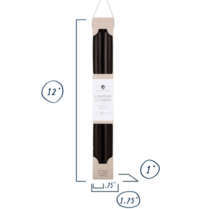 Northern Lights Candles - 12" 2pk Tapers - Espresso - 72875