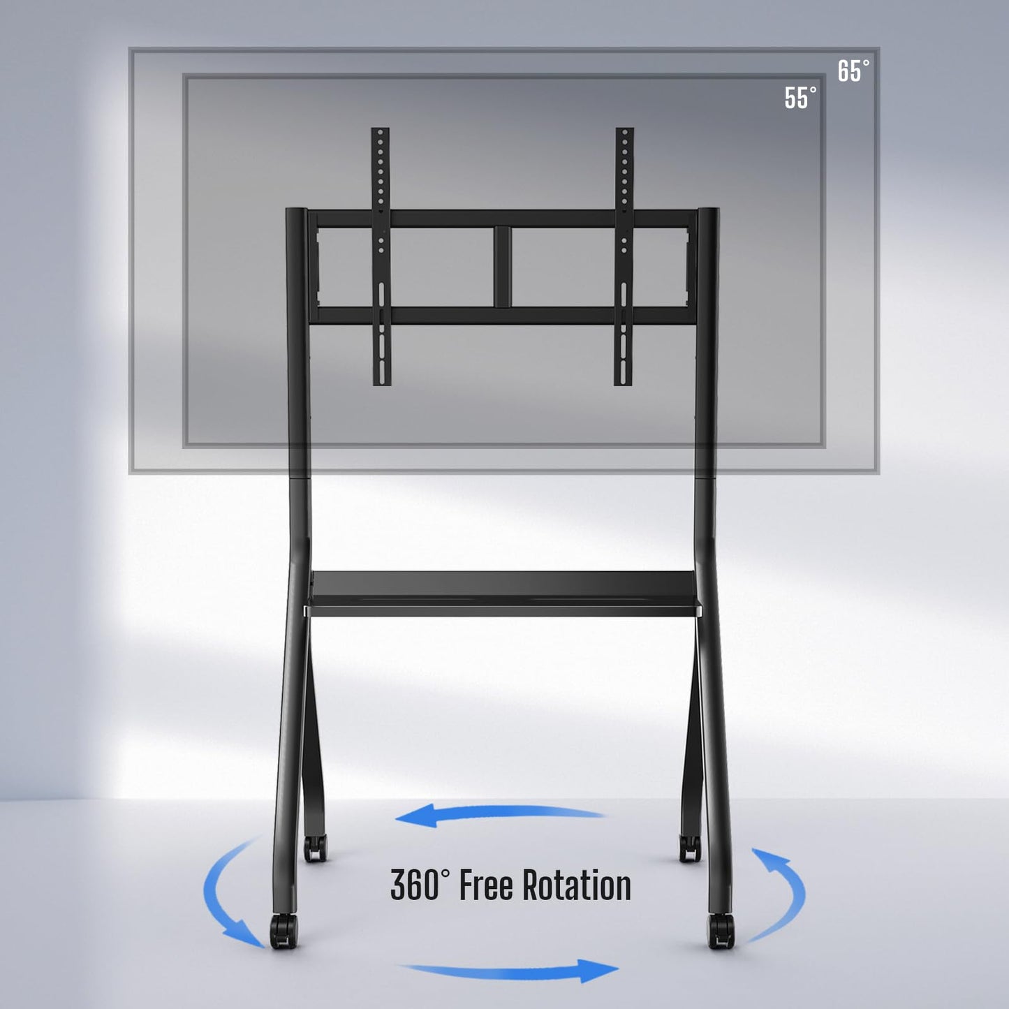 JASZDOT 75''-86'' Smart Board Stand, 4K UHD Interactive Touchscreen Whiteboard, Android 14 Wireless Smartboard for Classroom Home Office Studio