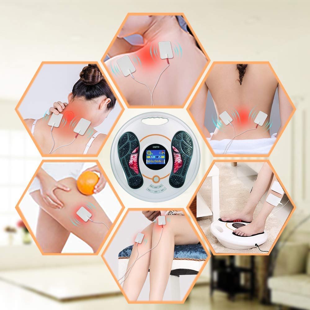 Foot Circulation Plus (FSA or HSA Eligible) - Medic Foot Massager Machine with TENS Unit, EMS (Electrical Muscles Stimulator) Feet Legs Health for Neuropathy, Diabetes, Relieve Pains and Cramps, RLS
