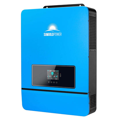 SUNGOLDPOWER 10000W 48V Solar Inverter,Built-in 2 MPPTs, Max 200A Battery Charging, AC Input/Output 120V/240V(settable), Split Phase Pure Sine Wave Inverter(WiFi and BMS COMM) UL1741 SPH10048P