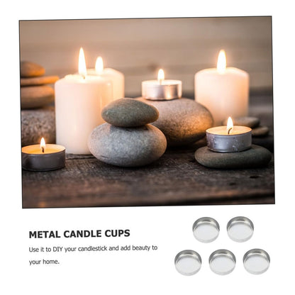 IMIKEYA 20pcs Candle Cup Empty Tealight Cups Gold Candles Holder Empty Wax Containers Tealight Candle Stand Scented Candles Holder Wax Melt Container Decor for Home Aluminum Grace Crafts