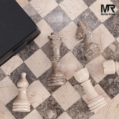 Marble Chess Set for Adults 15 Handmade Verona &amp Oceanic Board Game with 32 Chess Pieces 2 Extra Queens &amp Storage Box Luxury Travel Game – Elegant Home Décor
