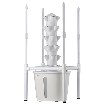 VEVOR Hydroponic Tower, 30 Pods 6 Tiers Hydroponics Growing System Kit with LED Grow Light & App Control, Vertical Home Garden with 20L Water Tank & Pump, Planter for Indoor Herbs, Fruits, Vegetables