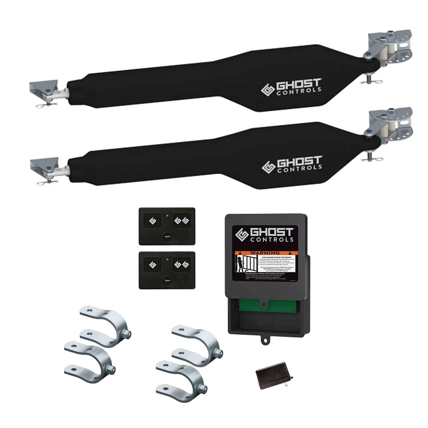 Ghost Controls Heavy Duty Dual Automatic Gate Opener with Dual Premium Wireless Keypads