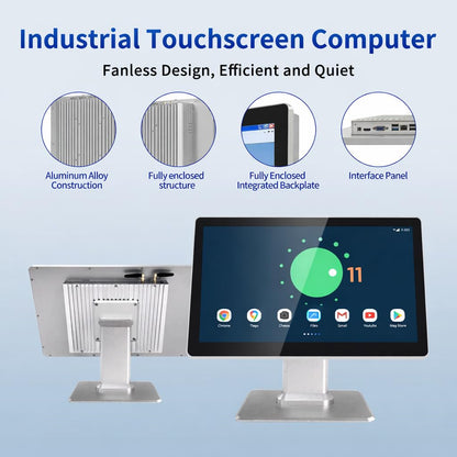 Tokigns 15.6 Inch Android 11 Touchscreen Display, 16:9 1080P FHD Interactive Screen, RK3568 Quad-Core, 4GB RAM 32GB ROM, Built-in Speakers,Smart Board for Office/Automation/Kiosk/Bar/Warehouse