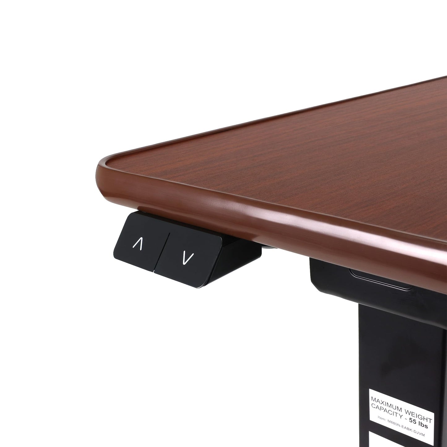 Vaunn Medical Electric Overbed Table Bedside Height Adjustable Table with Wheels (Electric-Powered, Hospital and Home Use) - Brown (Side Control Panel)