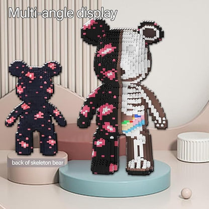 DAHONPA Animal Graffiti Skeleton Bear Micro Building Blocks Set（7220PCS） Gift for Adults and Kids