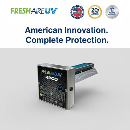 APCO Carbon Cell Matrix HVAC UV Air Purifier with Power Cord, Includes 1-Year UVC Lamp (18-32 VAC Series) # TUV-APCO-ER