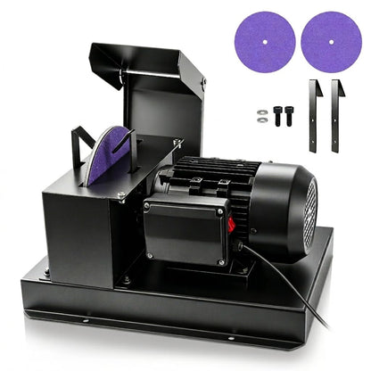 Merry Loop Lawn Mower Blade Sharpener, 1HP 750W Lawnmower Blade Grinder with 9-inch Ceramic Grinding Wheel, Powerful Bench Mower Sharpening Machine for High/Low Lift Blades, Gator Blades, Flat Blades