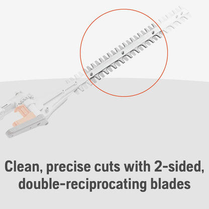 Husqvarna 122LKH Gas Hedge Trimmer, Multi-Purpose Tool with Hedge Trimmer Attachment, 21-Inch Cutter Bar with Double-Sided, Double Reciprocating Blades, Gifts for Men, 970796101
