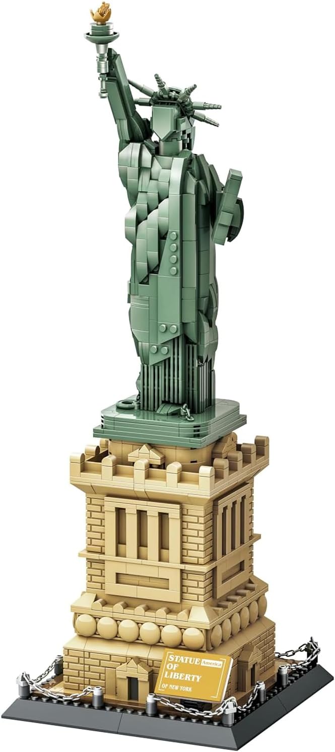 1577Pcs Statue of Liberty New York Building Set World Landmark Architecture Model Collectible Toy for Kids and Adults