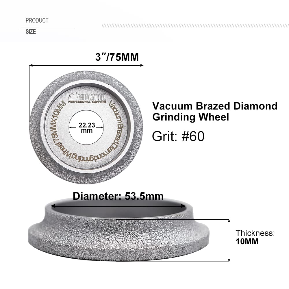 SHDIATOOL Diamond Tile Drill Bits Kit 15pcs, Porcelain Hole Saw Sets, Core Bits Cutter for Drilling Ceramic Marble Granite (6/8/10/20/25/35/50/75/100/20MM/2/SDS/HEX/6MM/4.5”)