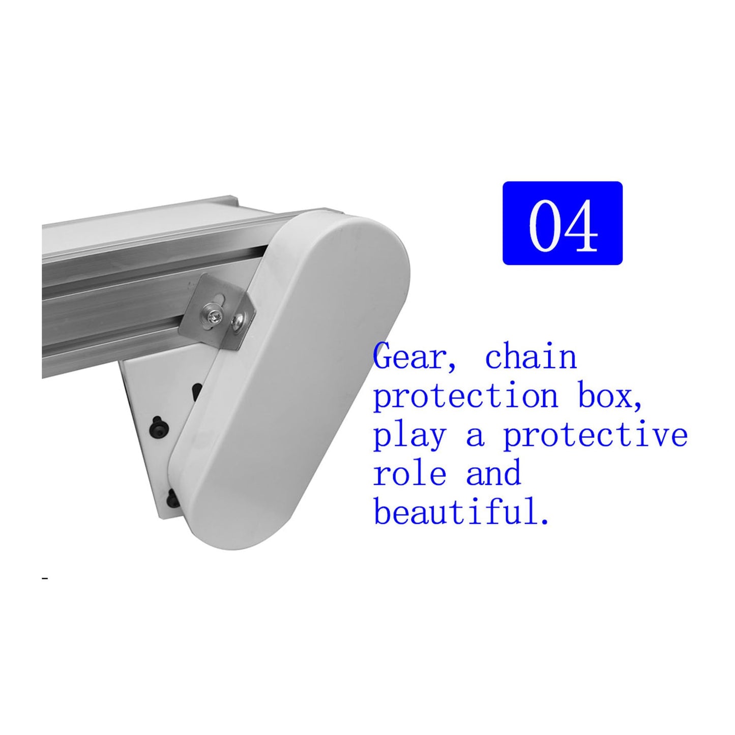 BREVELTION 59inch PVC Belt Conveyor Aluminum Belt Conveyor Industrial Transport Equipment 110V 120W 7.9inch Wide White