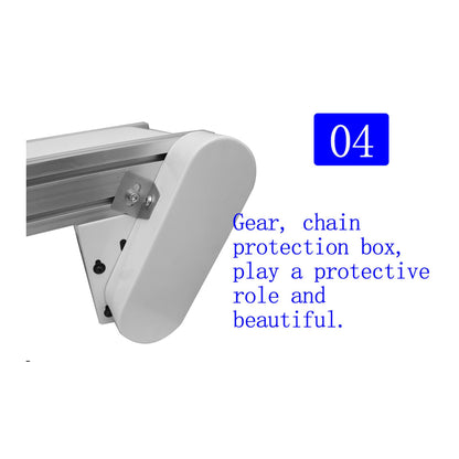 BREVELTION 59inch PVC Belt Conveyor Aluminum Belt Conveyor Industrial Transport Equipment 110V 120W 7.9inch Wide White