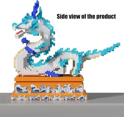 Dragon Series Auspicious Lucky Dragon Micro Building Blocks Set (2020PiecesBase with Storage Function)-Toys Gifts for Kid and Adult