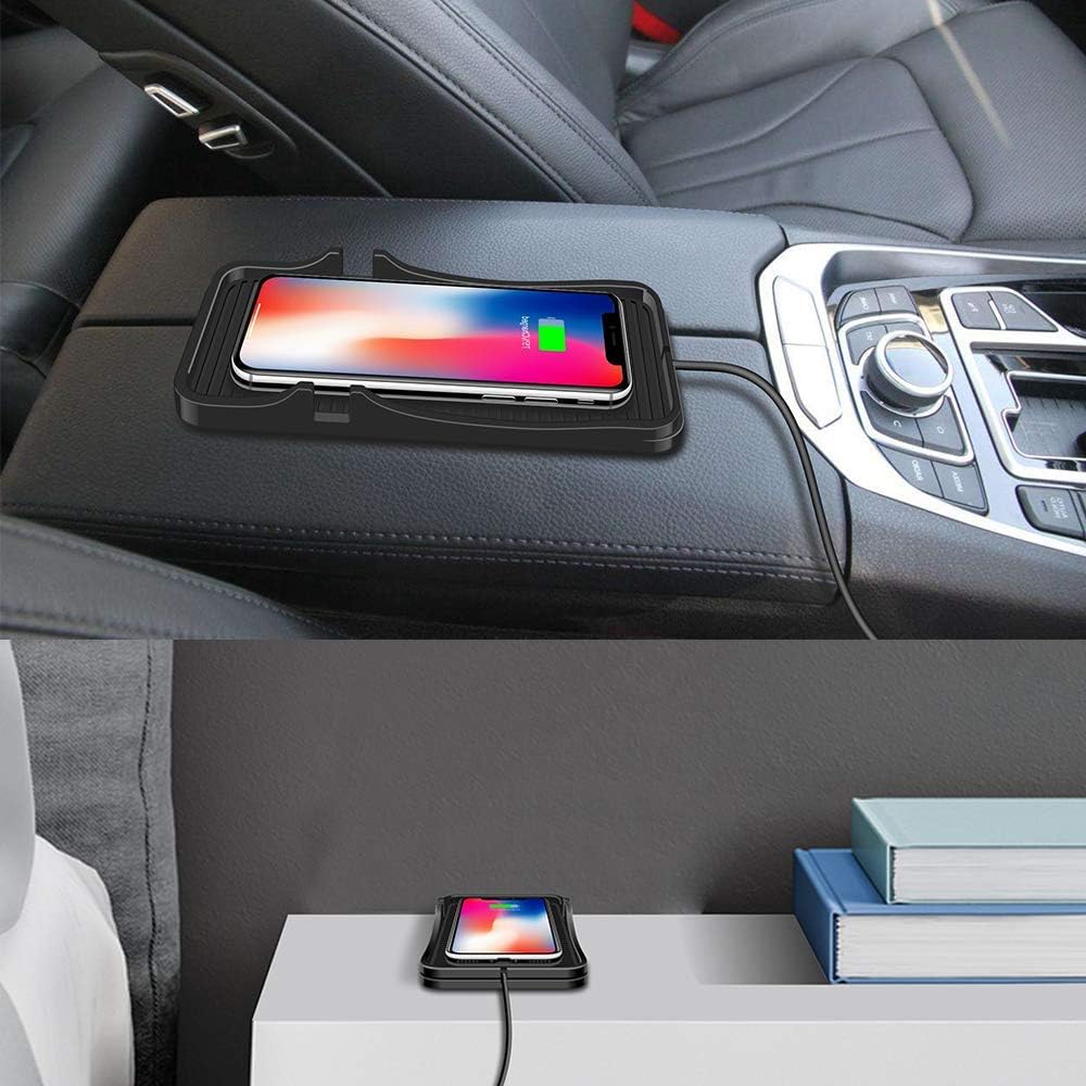 Wireless Charger Car Charging Pad Non-slip 15W 10W 7.5W Fast Charger Mount Adapter for iPhone 13 12 Pro Max 11 8 Plus X XR Xs LG G8 Samsung Note 20 10 Galaxy S10 S20 S21 S22 S23 S24 S25 Android Phones