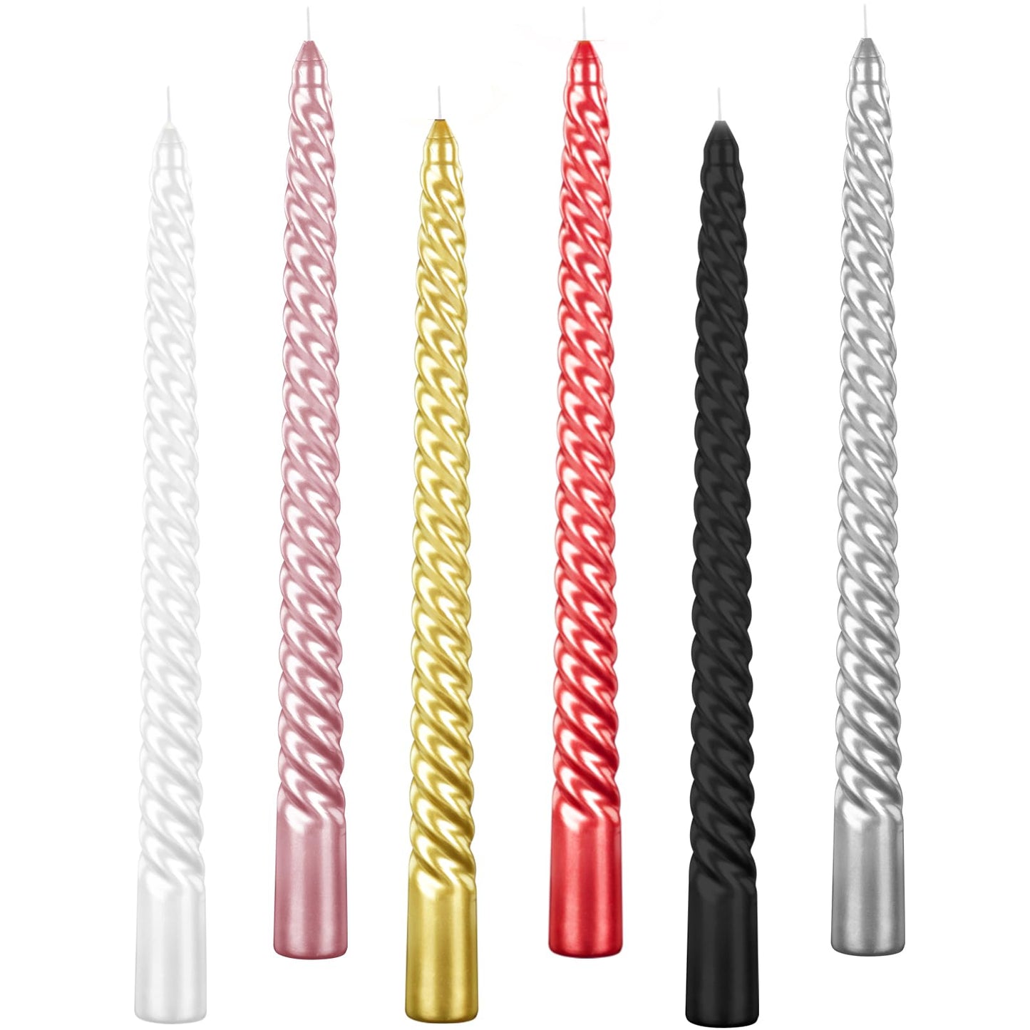 Kemladio 8 pcs 10 inch Taper Candles,Burning Unscented Tapered 7.5 hrs,Fancy Dinner,Tall Candle Sticks, Halloween Party Decorations (8pcs, Pink)