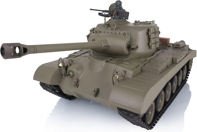 TOUCAN RC HOBBY US in Stock 2.4Ghz Henglong 1/16 Scale 7.0 Plastic Ver M26 Pershing RTR RC Tank Model 3838 BB Airsoft That Shooting BB Bullets