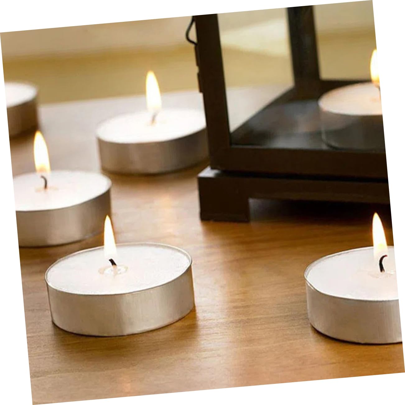 OUNONA 100pcs Tealight Candles Scented Round Tealight Candles for Weddings Parties and Home Decor Long Burning Safe and Smokeless Aromatherapy