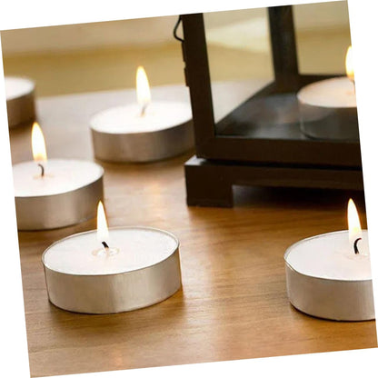 OUNONA 100pcs Tealight Candles Scented Round Tealight Candles for Weddings Parties and Home Decor Long Burning Safe and Smokeless Aromatherapy