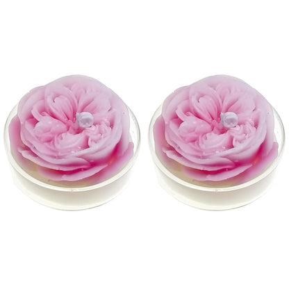 Scented Candle with Cup 2 Pack, 58G Soy Wax Rose Candle, for Meditation, Yoga, Birthday, Wedding, Housewarming (Red)