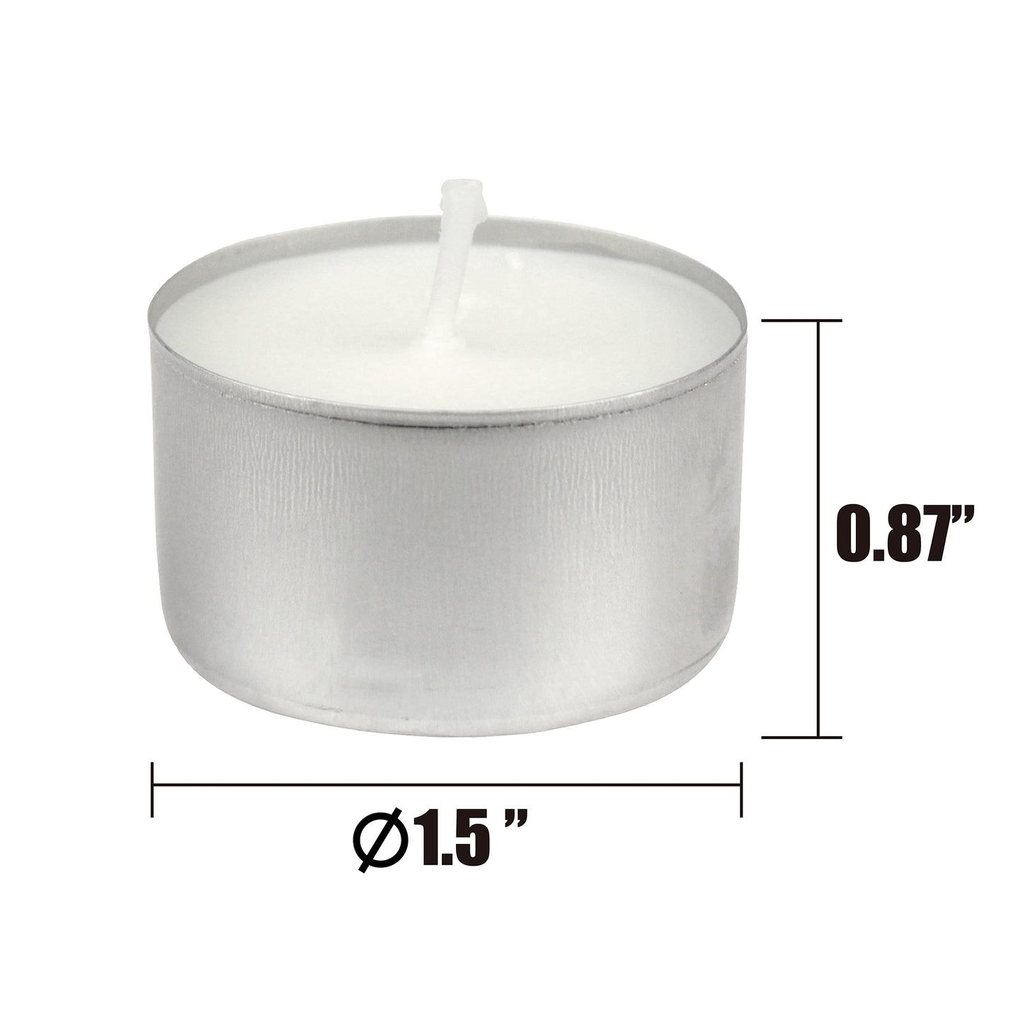 Stonebriar 200 Pack Unscented 8 Hour Extended Burn Time Tea Light Candles (Pack of 4, 800 Count Total)
