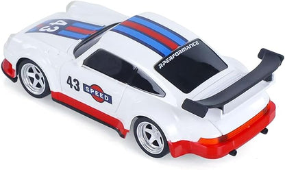 1/43 High Speed 2.4 GHz Mini RC Drift Car with 4 Wheel Drive Motor ESC Servo Motor Lighting Battery Charging Cable Gyroscope Hobby Grade Model for Birthday Gift
