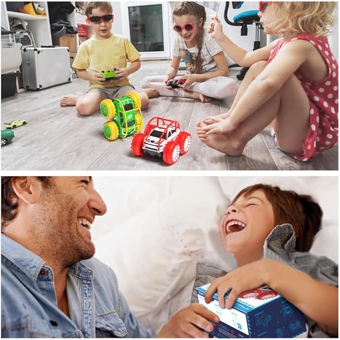 MaxTronic Amphibious Remote Control CarRechargeable RC Cars Toy 360° Flips Rotation Stunt Crawler 15KM/H 4WD All Terrain Outdoor Indoor Toy for Kids Boys Girls 3-12