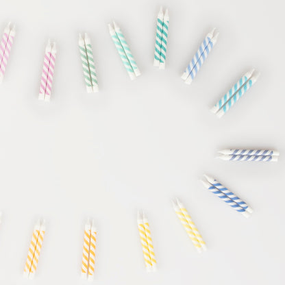 Meri Meri Mini Birthday Candles for Cake (Pack of 50), Unscented Meri Meri Birthday Candles