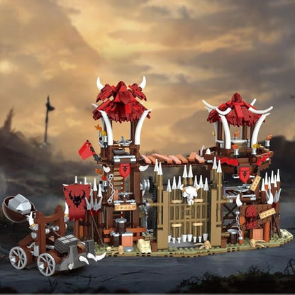 Medieval Bonefire Gate Building Bricks SetMiddle Building Set House Building Block Toy Living Room DecorationsCollectible Display Set for Adults1279pcs