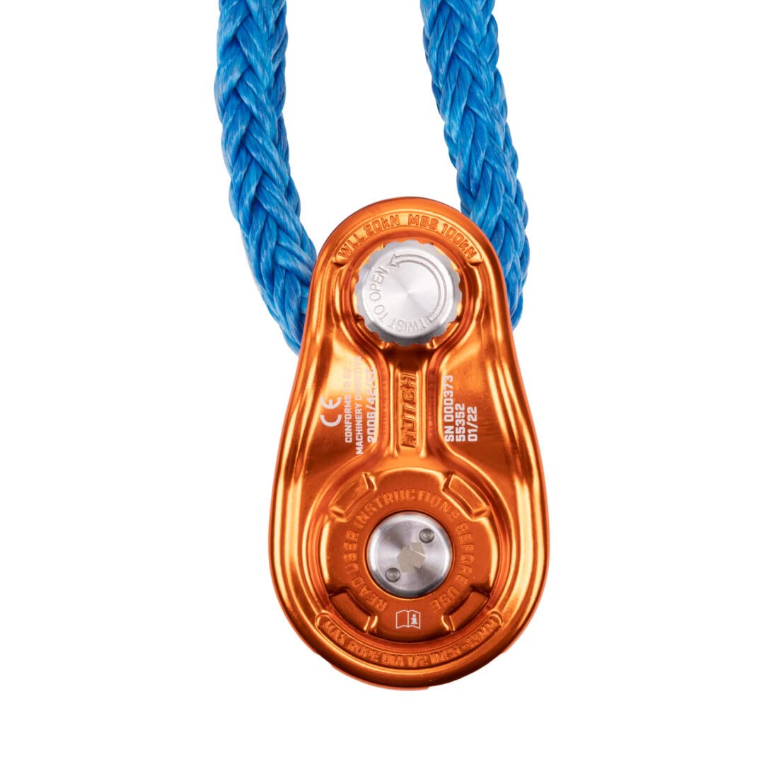 RnA - Swamp Ape Chain Sling Combo - Arborist Rigging Equipment Built to Speed Up Heavy Tree Work - 1/2 Inch x 8 Foot Rope with 7 Pockets and Notch Block