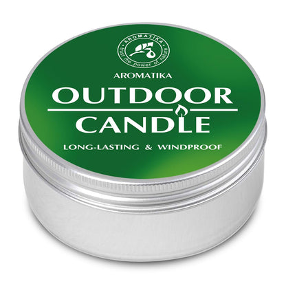 Outdoor Decorative Candle - Paraffin Candle - Unscented Candles - Outdoor Candle in Metal Cup - Natural Warm Light - Outdoor Light - Relax - Decoration - Idea for Birthday - Wedding - Party