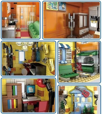 General Jim's Music Store &amp Coffee Café Street View Modular City Building Block Set 3103 Pieces with Light Kit European Style Architecture Display Model | GJ LMS